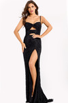 Jovani 43764 Beaded Sweetheart Neck Cutout Sleeveless Gown