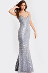 Jovani 49225 Sequined Mesh Spaghetti Strap Sleeveless Gown