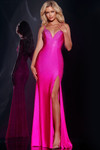 Jovani 36403 Jersey Sequin V-Neckline Sleeveless Long Dress