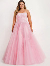 Jovani 1831 Tulle Embroidered Lace Sweetheart Strapless Gown
