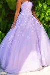 Jovani 1831 Tulle Embroidered Lace Sweetheart Strapless Gown