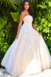 Jovani 1831 Tulle Embroidered Lace Sweetheart Strapless Gown
