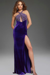 Jovani 38951 Beaded Halter Neck Sleeveless High Slit Gown