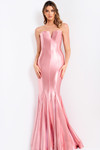 Jovani 48744 Satin Sweetheart Neck Strapless Fitted Dress
