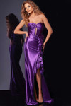 Jovani D5318 Satin Sweetheart Neck Strapless Fitted Dress