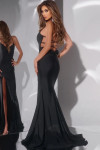 Jovani D5821 Floral Sweetheart Neck Spaghetti Straps Gown