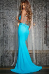 Jovani D5821 Floral Sweetheart Neck Spaghetti Straps Gown