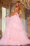Jovani D5112 Tulle Beaded Layered Skirt Strapless Ball Gown