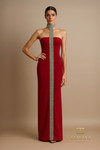 Terani Couture 261E6119 Scuba Strapless Sleeveless Long Gown