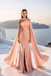 Terani Couture 261E6205 Chiffon One Shoulder Neck Long Gown