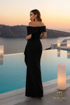 Terani Couture 261E6213 Stretch Satin Off Shoulder Long Gown
