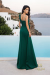 Terani Couture 261E6247 Matte Satin Assymetric Long Gown