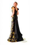 Terani Couture 261E6277 Print Mikado High Neck Long Gown