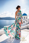 Terani Couture 261E6646 Printed Chiffon One Shoulder Gown