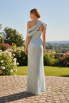 Terani Couture 261M6427 Crepe Assymetric Off Shoulder Gown