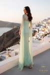 Terani Couture 261M6471 Beaded Tulle Illussion Neck Gown