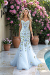Terani Couture 261P6193 Beaded Tulle Sweetheart Long Gown