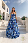 Terani Couture 261P6690 Print Chiffon Sweetheart Ballgown