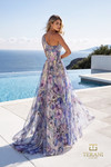 Terani Couture 261P6696 Print Chiffon One Shoulder Long Gown