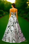 Terani Couture 261P6705 Print Satin Sweetheart Long Gown