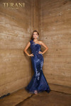 Terani Couture 1911E9095 Mikado Embellished One Sleeve Gown