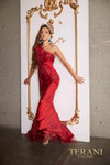 Terani Couture 1911E9095 Mikado Embellished One Sleeve Gown