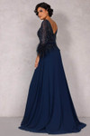 Terani Couture 1921M0473 Chiffon Feather Long Sleeves Gown