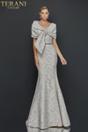 Terani Couture 1921M0726 Stretch Jacquard Off Shoulder Gown