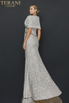 Terani Couture 1921M0726 Stretch Jacquard Off Shoulder Gown