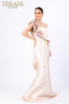 Terani Couture 2011E2424 Mikado 3D Flowers One Shoulder Gown