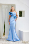 Terani Couture 2011E2424 Mikado 3D Flowers One Shoulder Gown