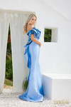 Terani Couture 2011E2424 Mikado 3D Flowers One Shoulder Gown