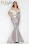 Terani Couture 2011M2159 Mikado Two Tone Off Shoulder Gown