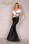 Terani Couture 2011M2159 Mikado Two Tone Off Shoulder Gown