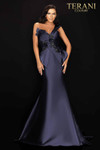 Terani Couture 2011M2160 Mikado Beaded One-Shoulder Gown