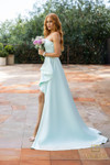 Terani Couture 2012P1288 Satin Straight Neck Strapless Gown