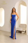 Terani Couture 241E2437 Sparkly Crepe Strapless Column Dress