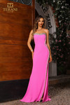 Terani Couture 241E2437 Sparkly Crepe Strapless Column Dress