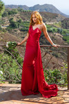Terani Couture 241P2008 Matte Stretch Satin Strapless Dress