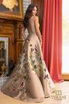Terani Couture 242M3369 Printed Jacquard Sleeveless Ballgown