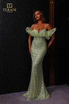Terani Couture 251E4330 Beaded Tulle Off The Shoulder Dress