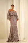 Terani Couture 251M4414 Beaded Tulle Off The Shoulder Dress