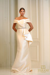 Terani Couture 251M4452 Mikado Off The Shoulder Long Dress