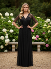 Terani Couture 251M4613 Sequin V-neck Raglan Sleeves Dress