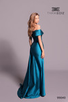 Tarik Ediz 99040 Taffeta Lace Embroidered Off-Shoulder Gown