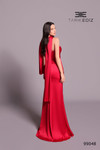 Tarik Ediz 99048 Satin Straight Neck Strapless Sheath Dress
