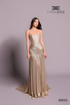 Tarik Ediz 99055 Silky Foil Scoop Neck Strapless Long Dress