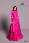 Tarik Ediz 99058 Taffeta High Neck Long Sleeve Ball Gown