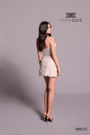 Tarik Ediz 99075 Floral Lace Strapless Sheath Short Dress