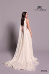 Tarik Ediz 99076 Chiffon Beaded Embellished Strapless Dress